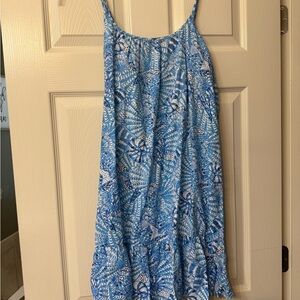 Lilly Pulitzer Tropical Blue and White Mini Dress